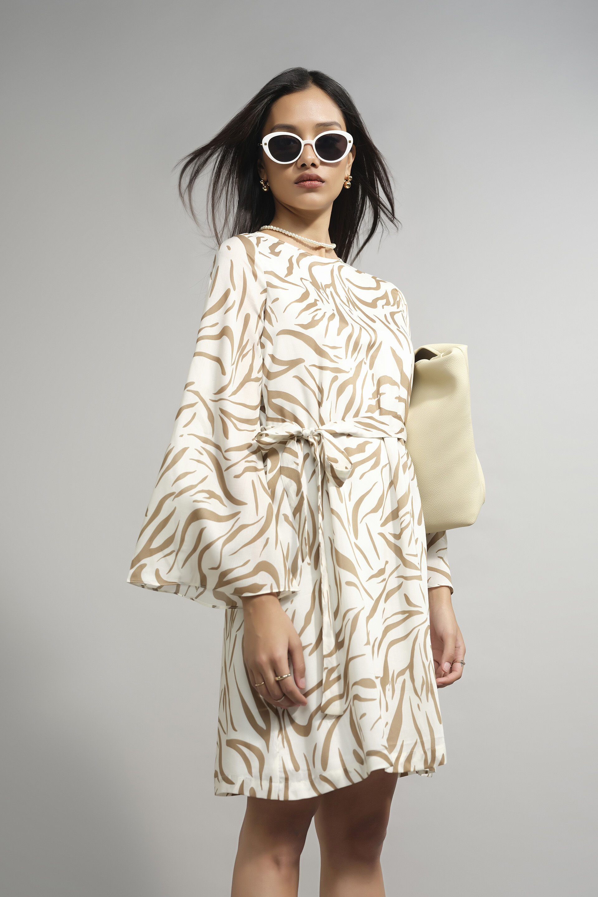 Illusory Dress, Beige, image 2